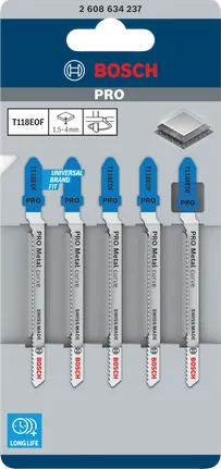Bosch PRO Metal curve T118EOF 83 mm decoupeerzaagbladen 5 st.