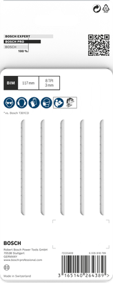 Bosch PRO Hardwood clean T301CDF decoupeerzaagbladen 117 mm 5 st.