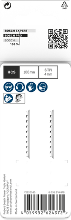Bosch PRO Wood Precise T144DP decoupeerzaagbladen 100 mm, 2 stuks.