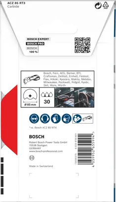 Bosch PRO ACZ 85 RT3 multitoolmes 85×2,5 mm.
