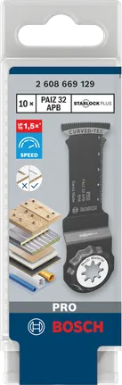 Bosch PRO PAIZ 32 APB 3/8″ invalzaagbladen, 10 stuks.