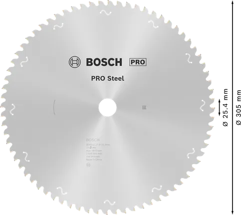 Bosch PRO Steel cirkelzaagblad 305 mm T72 voor metaal.