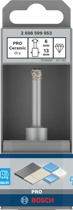 Bosch PRO keramische droogboor 6×33×13 mm.