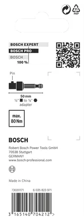 Bosch 1/2″ PRO dopsleuteladapter 50 mm.
