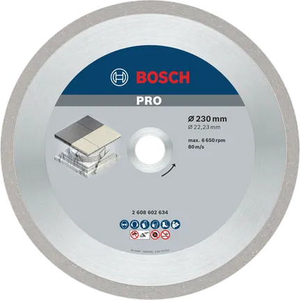 Bosch PRO keramische diamantschijf voor het zagen van tegels, 230 mm.