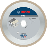 Bosch PRO keramische diamantschijf voor het zagen van tegels, 230 mm.