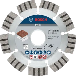 Bosch PRO Abrasive Diamantschijf 115 mm voor het doorslijpen.