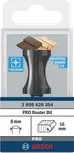Bosch PRO bovenfreesbit met R16 schacht, 8 mm.