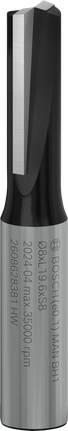 Bosch PRO freesbit met twee snijkanten en een schacht van 8 mm.