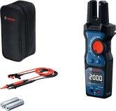 Bosch GFM 1000 digitale multimeter met koffer en meetsnoeren.