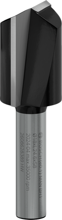 Bosch PRO freesbit met twee snijkanten en een diameter van 18 mm.