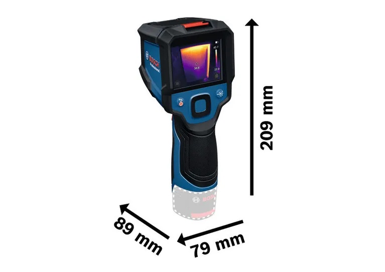 Bosch GTC 12V-450-13 warmtebeeldcamera met thermisch display.