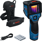 Bosch GTC 12V-450 warmtebeeldcamera met koffer en batterijen.