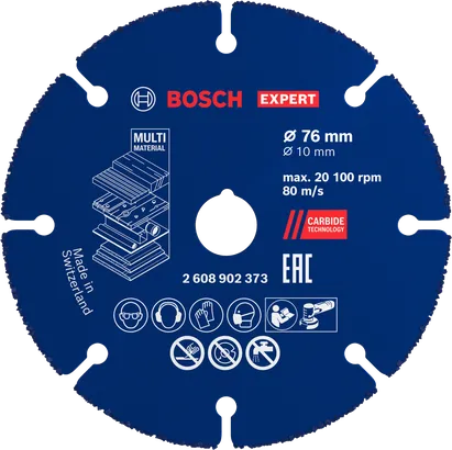Bosch EXPERT Multi Material Hardmetalen Doorslijpschijf 76 mm.