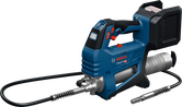 Bosch GFP 18V-10 accu vetspuit met aangehechte slang.