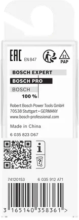 Bosch PRO freesbit met twee snijkanten en een diameter van 14 mm.