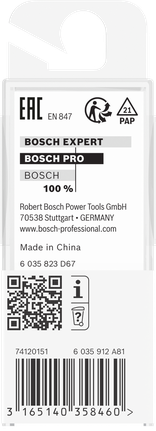 Bosch PRO freesbit met twee snijkanten en een diameter van 12 mm.