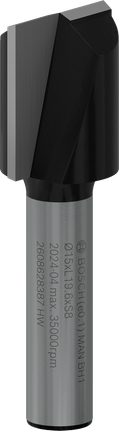 Bosch PRO freesbit met twee snijkanten, diameter 15 mm.