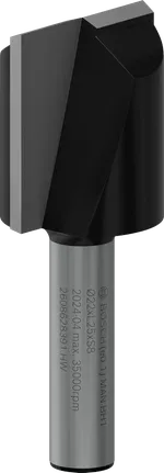 Bosch PRO freesbit met rechte kop, twee snijkanten, 22 mm diameter.