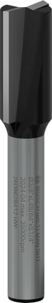 Bosch PRO freesbit met twee snijkanten, 3/8 inch.