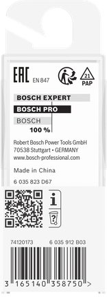 Bosch PRO freesbit met twee snijkanten, 3/4 inch.