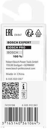 Bosch PRO freesbit 3/8″ vlakke afwerking.
