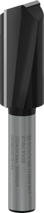 Bosch PRO freesbit met twee snijkanten, schacht 8 mm.