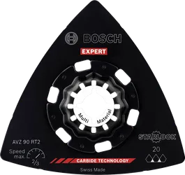 Bosch EXPERT AVZ 90 RT2 hardmetalen schuurplaat, 90 mm.