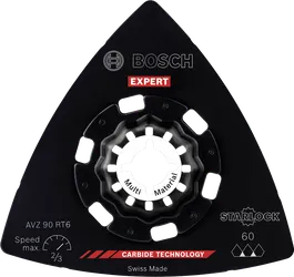Bosch EXPERT AVZ 90 RT6 hardmetalen schuurplaat, 90 mm.
