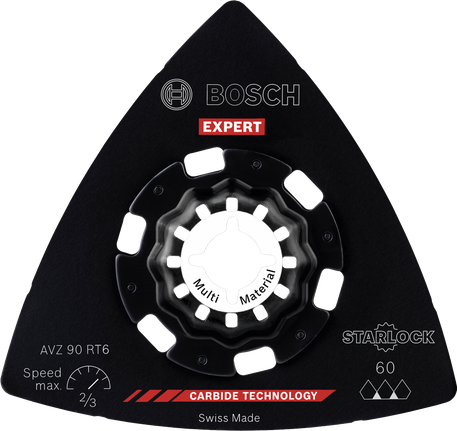 Bosch EXPERT AVZ 90 RT6 hardmetalen schuurplaat, 90 mm.