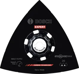 Bosch EXPERT MAVZ 116 RT2 hardmetalen schuurplaat.