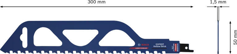 Bosch EXPERT Holle baksteen reciprozaagblad 300mm.