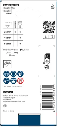 Bosch EXPERT Power Change Plus-boorhouder met centreerboor en zeskantschacht.