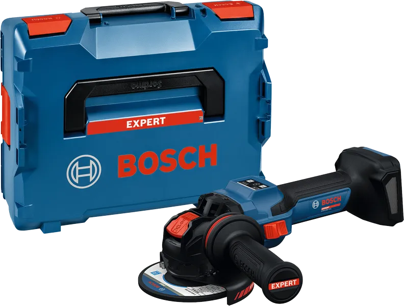 Bosch EXWX18V-15S accu haakse slijper met koffer.