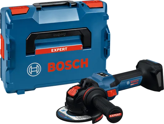 Bosch EXWX18V-15S accu haakse slijper met koffer.