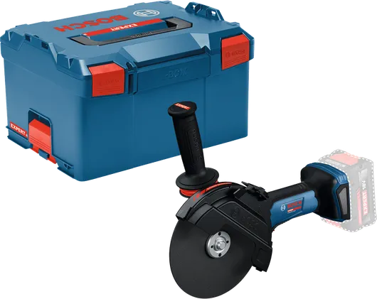Bosch EXWS18V-180P accu haakse slijper met koffer.