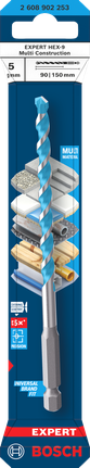 Bosch 5×90×150 mm EXPERT HEX-9 multiconstructieboor.