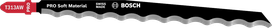 Bosch PRO Soft Material T313AW decoupeerzaagblad met gekartelde rand.