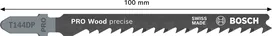 Bosch PRO Wood precisie T144DP decoupeerzaagblad, 100 mm.