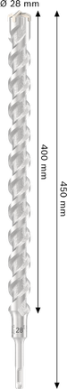 Bosch PRO SDS plus-5X 28mm hamerboor, lengte 450mm.