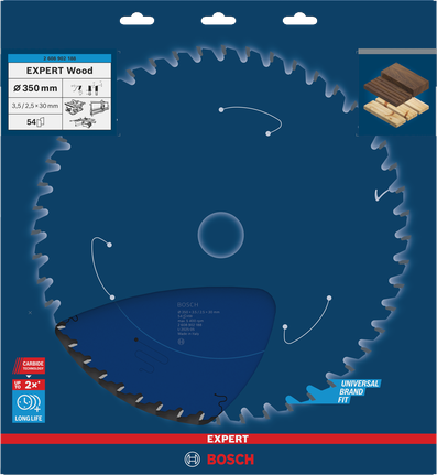 Bosch EXPERT Wood 350 mm cirkelzaagblad voor houtbewerking.
