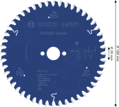 Bosch EXPERT houtcirkelzaagblad 160 mm T48 voor nauwkeurig zagen van hout.