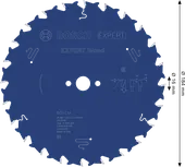 Bosch EXPERT Houtcirkelzaagblad 184 mm T24.