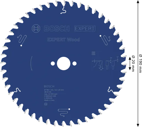 Bosch EXPERT Houtcirkelzaagblad 190 mm T48.