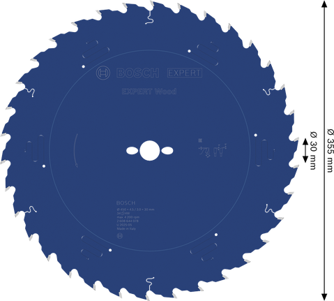 Bosch EXPERT houtcirkelzaagblad 450 mm voor het zagen van hout.