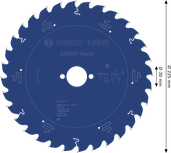 Bosch EXPERT houtcirkelzaagblad 225 x 30 mm voor het zagen van hout.