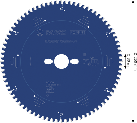 Bosch EXPERT Aluminium cirkelzaagblad, 250 mm diameter.