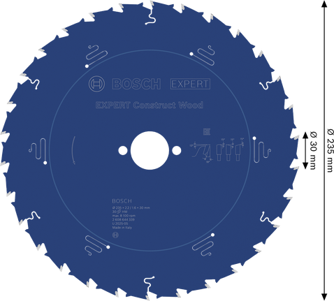 Bosch EXPERT Construct Wood cirkelzaagblad voor het zagen van hout.