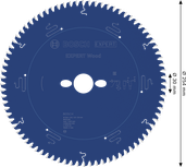 Bosch EXPERT Houtcirkelzaagblad 254 mm T80.
