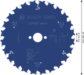 Bosch EXPERT houtcirkelzaagblad 160 mm T24.